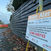 Arson alert sign in Fordingbridge