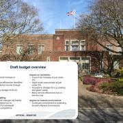 Slide from a council briefing on next year's Dorset Council budget