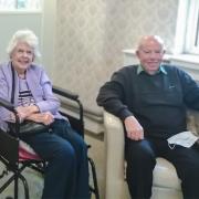 Janine Price and her friend George Smith at the Retired Nurses National Home in Bournemouth