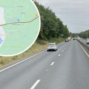Traffic delays on the A31 near Ringwood due to broken down lorry