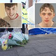 Draven Jewell, inset right, was found guilty of the manslaughter of Max Maguire, inset left, outside the Royal British Legion in Lymington