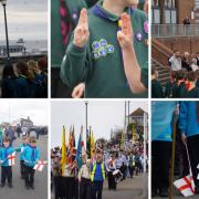 Thousands join St George's Day Scout parades.