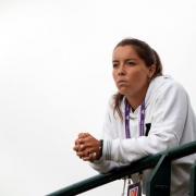 Jodie Burrage spotted watching on at day two of Wimbledon