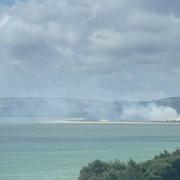 Huge fire breaks out in Studland (photo credit: Boofle23)