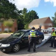 Police seize the car