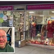 Revitalise charity shop in New Milton. Insert: Trevor