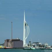 Magwatch CGI image of the proposed energy from waste facility next to the Spinnaker tower.