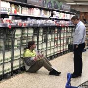 A peaceful protest in a Bournemouth Tesco for animal cruelty