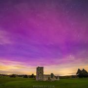 The Northern Lights over Knowlton Church