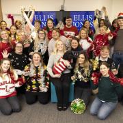 Colleagues at Ellis Jones Solicitors in Bournemouth on Christmas Jumper Day