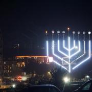 The giant menorah will be lit above Pier Approach for the duration of Hanukkah.