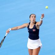 Jodie Burrage was beaten on her Australian Open debut