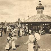 Postcard of visitors on the pier at Bournemouth during Victorian era submitted by John Gillard.