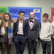 Sixth form students at Cambridge union debate competition