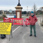 Andy Hadley at a closed Poole Park Image: Daily Echo