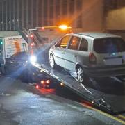 Vauxhall Zafira towed away