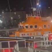 Volunteers from Weymouth RNLI were involved in the rescue. Pictured is the Duke of Kent boat