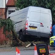 Residents fear tragedy after van smashes through fence