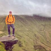 Jim Hart, pictured, hopes to raise £10,000 by hiking some of the world's most iconic mountains