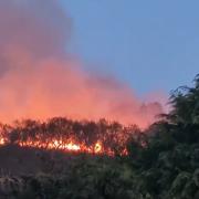 Heath fire in Broadstone