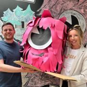 George and Georgina with Plom from Pop Paper City,