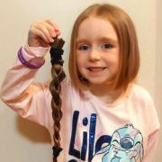 Leyla has donated 11 inches of her hair to The Little Princess Trust.