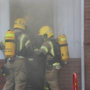Firefighters carrying out training at building in Southbourne