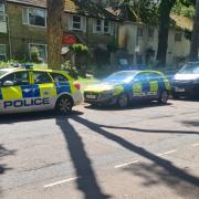 Police outside the Mon Bijou Hotel in Manor Road on Wednesday, May 15