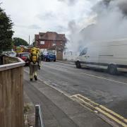 Emergency services responded to a fire on Watkin Road
