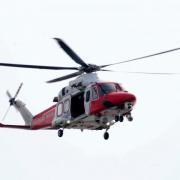 The Coastguard helicopter has been involved in the search