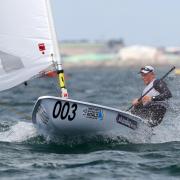 ON THE WATER: Rio-bound Nick Thompson (Picture: Richard Langdon/ Ocean Images)