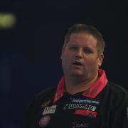 DOUBLE FRUSTRATION: Scott Mitchell suffered a second-round defeat at the World Trophy after missing nine darts at a double during the match