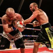 COMING OUT FIGHTING: Iain Weaver releases 20 months of pent-up frustration during his brutal stoppage victory over Marty Kayes