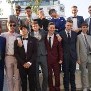 Bourne Academy year 11 students arrive at the Hilton Hotel for their prom.