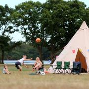 The Camp Cleavel Tipi Village at Burnbake in Purbeck..
