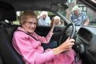 100-year-old Peggy Hovell, who drove to her birthday party last year