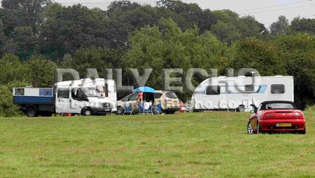 Travellers who were parked off Duck Lane, West Howe have now moved onto land opposite Pelham's Park Leisure Centre in Kinson.