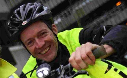 IN HOSPITAL: Cyclist Jason Falconer, inset, is still seriously ill in hospital following a crash on Constitution Hill Road