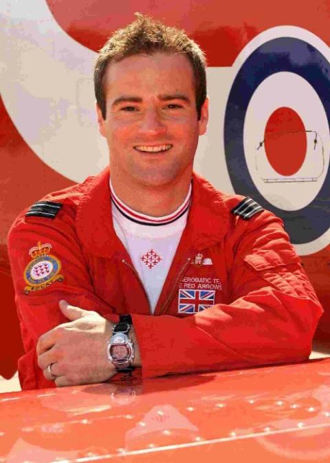 Flight Lieutenant Jon Egging, who died when his Red Arrow crashed last year