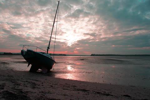 Tide out at sunset in Poole harbour. Taken by David Money.