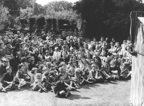 Children enjoying a party given by Harold "Ginger" Benwell in Redhill Drive,