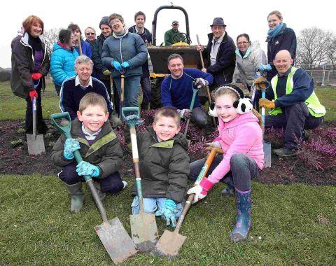 PARK LIFE: Local councillors, members of the Coast group, local residents and a team from ECPS transform Stanley Green park in Poole into a natural habitat