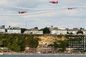 Bournemouth Echo: The Red Arrows. Bournemouth Air Festival 2013 wallpaper. Picture by Richard Crease, Bournemouth Daily Echo.