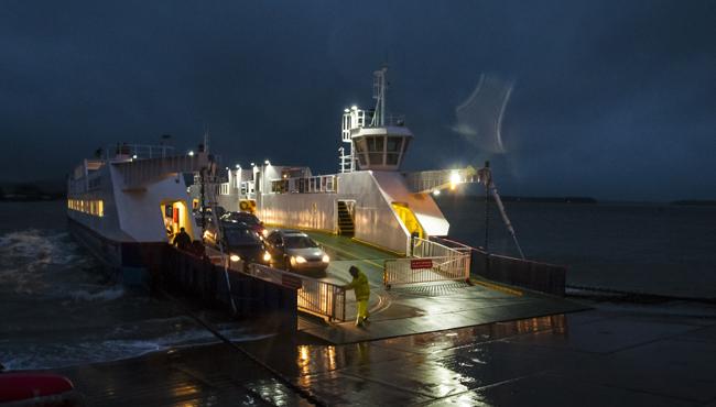 Taken January 1st during the storm and of course at the Sandbanks side of the Chain Ferry. Cold, wet and windy, but the Ferry still runs.  Sent in by David Butcher