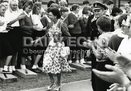 Princess Margaret was at the official opening of the new £5 Million Ashdown mixed secondary School and leisure Centre, Canford Heath, 1986