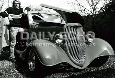 Andy Lee of Three Legged Cross won top prize for his custom car, 1988. 