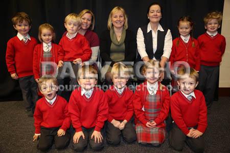 Reception Class RM at Durlston Court School with  TA Wendy Wale, teacher Susan Mitchell and TA Gillian Meyrick