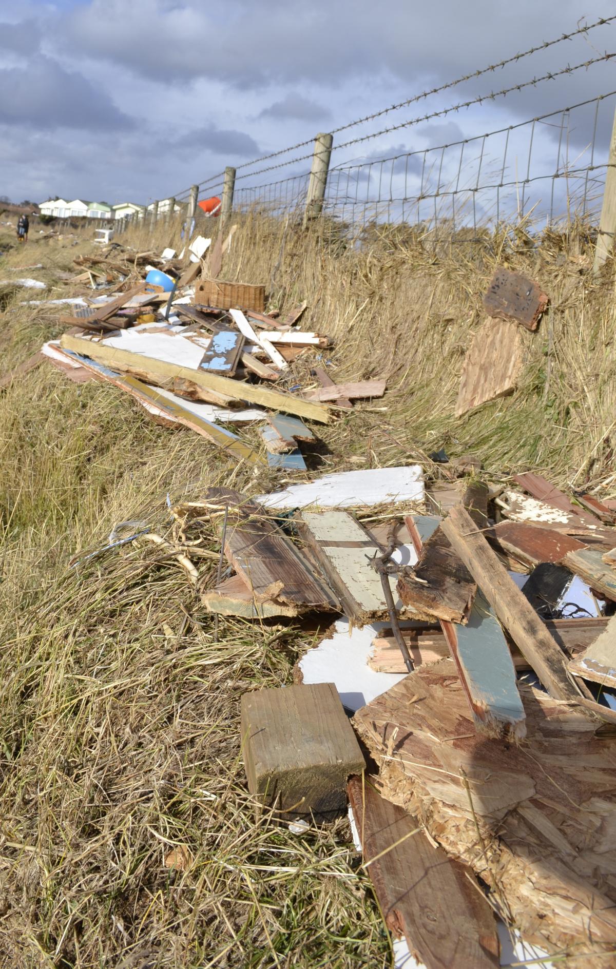 Daily Echo reader photos of the storm and damage left behind after severe weather swept through Dorset on February 14 and February 15. Picture by Gina Butler at Milford on Sea