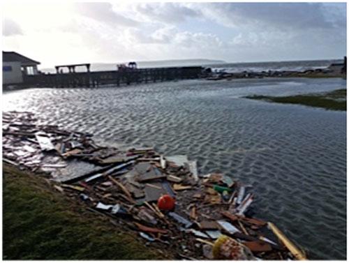 Debris at Milford-on-Sea. Picture by Judy Burdett