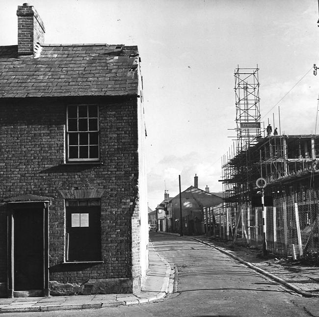Slums are cleared in Lagland Street, Poole to be replaced with new flats in November 1958 - Daily Echo Copyright.